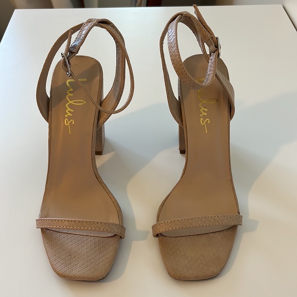 Lulus snakeskin heels